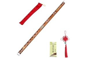 LIEKE Bamboo Flute D Key Dizi Chinese Traditional Musical Instrument