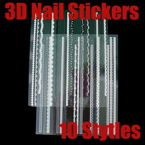 10x-Nail-Art-Decal-Sticks-Decoration-Lace-Tip-Stickers