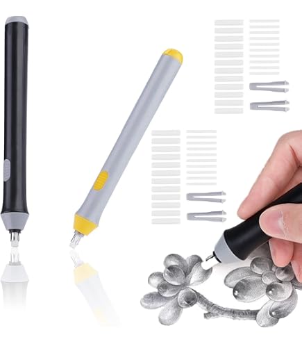 Gomme Électrique OFFCUP - 22 Recharges Incluses - Pour Artistes, Dessin - Alimentation Piles