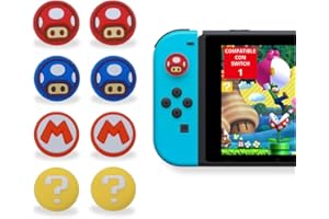 M MARIE MADELEINE EMPORIUM MMEGaming Couvercles de joystick compatibles avec Nintendo Switch 1, accessoires pour manette Nintendo Switch, Lite, OLED, JoyCon Grip, accessoires Joy Cons Switch (Mario)