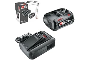 Bosch Kit básico de batería y cargador rápido Starter Set 18V (1 batería de litio de 2,5Ah; 1 cargador rápido; 18V POWER FOR ALL ALLIANCE)
