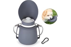 Ownpets Portable Dog Water Bottle 800ml, Food Grade Leakproof Pet Water Dispenser, Dog Cat Travel Drink Bottle Bowl, Pet Outdoor Drinking Cup