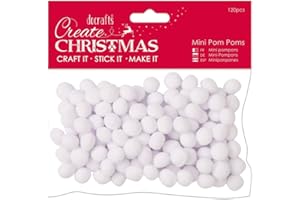 Papermania Mini Pompon, Bianco, Taglia Unica