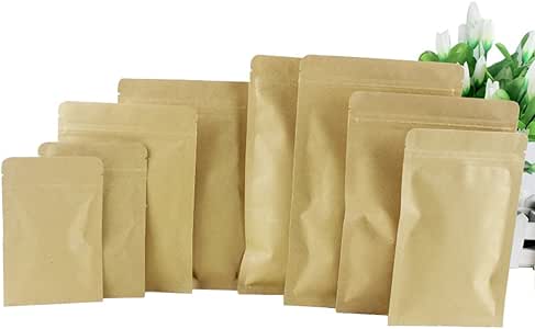 50 (5.5mil) Papier Flacher Boden hermetisch geschlossenen Tasche