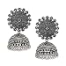 V L IMPEX Black Metal Oxidised Silver Plated Jhumka Jhumki Earrings For Women & Girls RS.249.00