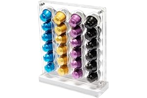 JOODYYOO Support de capsules de café pour capsules de café Support de capsules de café magnétique en acrylique, à poser ou à fixer sur le réfrigérateur, support de stockage d'une capacité de 40 capsules