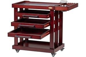 MEEDEN Art Supplies Storage Cart: 5-Tier Solid Beech Wood Utility Rolling Cart with 3 Drawers - Craft Orgnizer on 4 Wheels