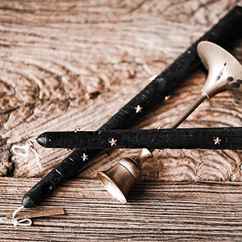 JJALZ Natural Material Handmade Candles Smokeless Branch Candles Charcoal Black L,With Decoration 2.2Cm*26Cm*1.3Cm