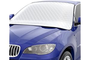 Priksia Car Windscreen Cover Magnetic Car Windshield Cover Car Windshield Cover UV Protection Dustproof and Waterproof Snow Cover for SUV, Truck and Car, All Weather