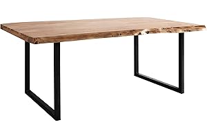 WOLF MÖBEL WOOD YOU LIKE WOLF MÖBEL GmbH & Co. KG Guru Tavolo per Sala da Pranzo, Legno, Acana, Legs Black, B x H x T: 180 x 77 x 90