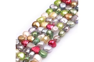 GEM-INSIDE CREATE YOUR OWN FASHION SHGbeads Natürliche Süßwasser-Zuchtperlen, Halbedelsteine, 6–7 mm, Freiform, barocke Kartoffel, lose Perlen für Schmuckherstellung, 38,1 cm