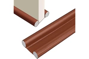 UTXN 37in/96cm Door Draught Excluder Double Side Door Draft Stopper Draught Excluder for Doors Adjustable Soundproof Draught Excluder for Bottom of Window (Brown)