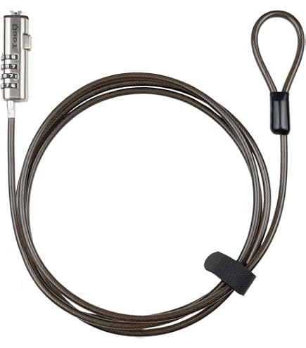 Câble De Sécurité HP Essentiel Nano Noir 1,83 M - Cadenas à Combinaison Pour Ordinateur Portable
