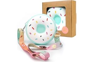 ‎CONTRACONTACT CONTRACONTACT Sieht aus wie echter Donut - Bunte Brustbeutel und Mini-Handtaschen für kleine Kinder, als witziges Geschenk ab 3 Jahre (Donut Minze in Geschenkbox)