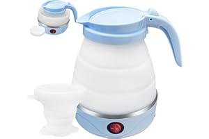 YudouTech Foldable Electric Kettle, Camping Kettle, Mini Travel Kettle, Silicone Electric Water Boiler, Tea Coffee Maker, Portable Coffee Kettle with a cup for Outdoor Hiking Camping