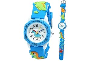 Anloo Toddler Kids Children Watch,3D Cute Cartoon Silicone Band Wristwatches Time Teacher Gifts Watches for Kids Girls Toddlers