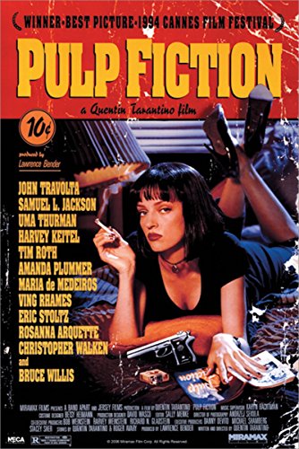 Pulp Fiction - Maxi Poster della Locandina cinematografica del Film Pulp Fiction, Dimensioni 61 x 91,5 cm