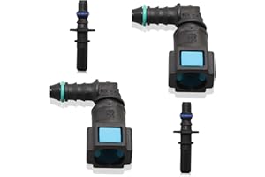 Haishine 4 pezzi Connettore per tubo carburante per auto, connettore per tubo carburante da 8 mm, adattatore per tubo carburante dritto, collegamento rapido per tubo carburante, connettore ID6