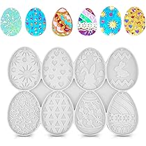 Stampi Uova Di Pasqua Moules Silicone œufs De Pâques - 3 Pièces Pour Chocolat, Gâteau, Glaçons - Lapin Et œufs Motif Pâques Moule Bougie Silicone