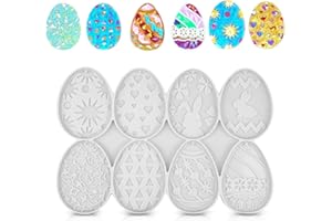 ‎O-KINEE Ostern Silikonform Ostereier Epoxidharz Formen Hasenei Schlüsselanhänger Formen Kaninchen DIY Silikon Gießform Silikonformen Gießformen Ostern für Anhänger Kunstharz Harz Gießen Basteln Osterdeko