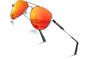 DADA-PRO Sunglasses Mens Polarised Sunglasses Womens Pilot Sun glasses Black Designer UV Protection Mirrored Reflective Dark Shades for Driving Hiking Running