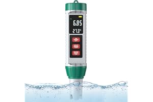 Shiptree pH-Messgerät (± 0,01), 5-in-1 Hochpräziser pH/TDS/EC/Salinität/Thermometer, Swimmingpool pH Tester mit hintergrundbeleuchtetem LED-Display und Temperaturkompensation,für Trinkwasser/Pool