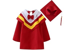 BTLANKOU Graduation Cap and Gown Set for Kids,Children's Graduation Bachelor Gown Cap Set with 2023 Tassel matching cap Comfortable Graduation Gown Tassel Set Stylish Graduation Outfit 2 PCS