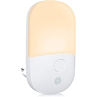 Nachtlicht Steckdose mit Dämmerungssensor & Helligkeit Einstellbar Warmweiß LED Lampe Kind, Babyliya 3 Modi (Auto/ON/OFF…