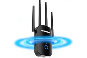 WONLINK Répéteur WiFi Puissant 1200Mbps Amplificateur WiFi avec Port Ethernet, Booster WiFi Double Bande 5G/2.4GHz WiFi Extender Supporte 4 Modes, Compatible avec Tous Les Box Internets