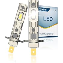 Sinoparcel 2026 Ampoule H7 LED Ventilée de Phare, Lampe Anti-erreur Homologuée au Remplacer Halogène pour Voiture, Plug and Play, Blanc 6500K DC 12V, Lot de 2