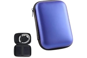 EUYKQNOI Coque pour disque dur externe,Étui pour Portable SSD,Pochette pour Portable SSD,avec Proche Filet,HDD Case,mémoire externe portable 2,5 Disque externe Protection Sac Antichoc Rigide Coque