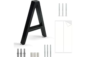 ‎HASWARE HASWARE Schwebendes Hausnummernschild: 5 Zoll (12cm) modernes Türschild – auffällig für Straßennummern (A, Schwarz)