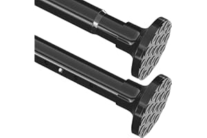 AIITOMG Tringle télescopique, 3 m, extra longue, sans perçage, extensible, pour rideaux de salle de bain et chambre à coucher, vêtements, noire, 300 à 355 cm, 32 mm de diamètre