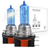 Sinoparcel H15 Halogen Headlight Bulb, Warm White 3800K, 12V 55W | 150% More Brightness for Standard Bulb, High Beam, 2 Pack