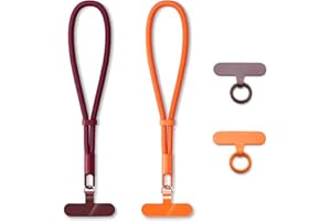 MORSUNBELA 2 Cordon telephone portable dragonne telephone portable, réglable Chaîne de téléphone, universel lanière téléphone, anti-perte bracelet, cordon court