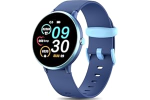 DIGEEHOT Smart Watch for Kids, Fitness Watch Tracker with IP68 Waterproof，19 Sport Modes, Pedometers, Alarm Clock, Heart Rate, Sleep Monitor, Birthday Toy Gifts for Kids Teens Boys Girls (Blue)