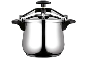 FAGOR ® Fagor Classica pentola a pressione rapida, 10 l, realizzata in acciaio inox 18/10, adatta a tutti i tipi di fornelli, induzione totale, fondo termodiffusore IMPAKSTEEL 3 sistemi di sicurezza,