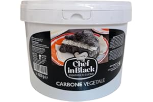 Carbone Vegetale (1kg) carbone attivo E153, colorante alimentare nero, Chef in Black® Molini Spigadoro