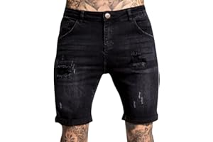 Beokeuioe Jeans da uomo in denim, estivi, bermuda corti da uomo, slim fit, pantaloni corti, jeans estivi, tempo libero, pantaloni da lavoro con tasche