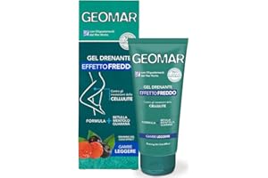GEOMAR | GEL Drenante Effetto Freddo, contro gli Inestetismi della Cellulite, Regala Gambe Leggere, Ingredienti 95% di Origine Naturale, Made in Italy, 200 ml