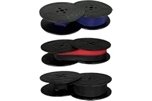 Anmahe 3 PCS Typewriter Ribbons,Universal Typewriter Ribbon,Durable Replacement Ink Spool Ribbon,Simple Xalculator Ribbon Replacement Pack,Suitable for Most Old Typewriters,Reliable and Durable