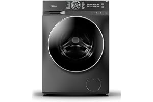 Midea Frontload Washing Machine, 10kg, 14 Programs, WiFi, Silver - MF200W100W/T-SA