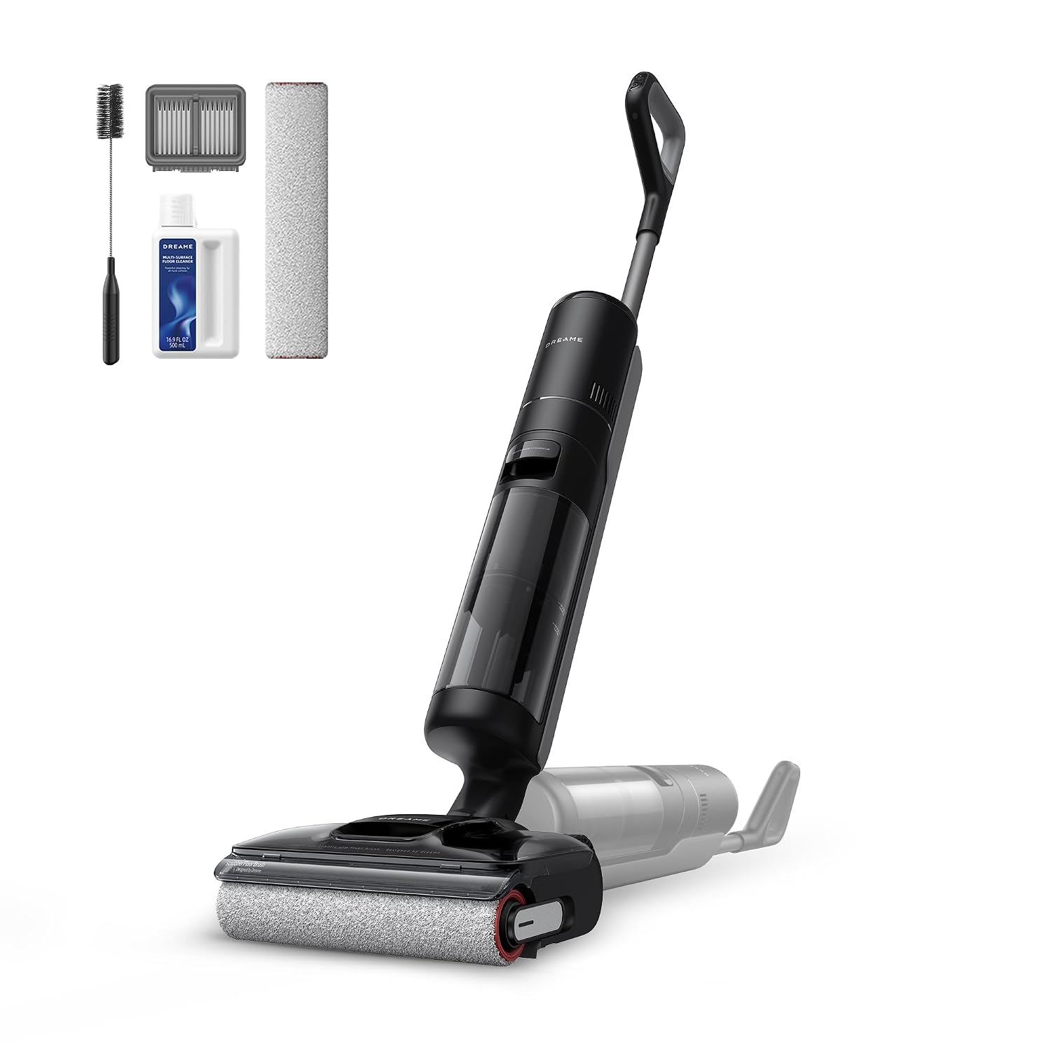 dreame H12 Pro FlexReach Aspirapolvere Lavapavimenti, Design Piatto a 180° | 18.000 Pa, 5 min di Asciugatura, Pulizia a Caldo a 90 °C, Pulizia dei Bordi su Due Lati, 50 Minuti di Pulizia Continua