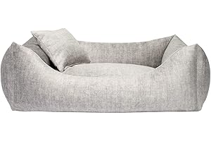 Leo4dog Sofa Vogue 5 rozmiarów 5 kolorów Legowisko dla psa, poduszka dla psa, sofa dla psa kosz dla psa. (M - 80x60, Szary)