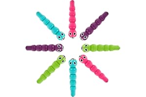 Nene Toys 8 Colorful Magnetic Worms Replacement Pack – Woodpecker Feeding Game Extension Playset for Toddlers 2 Years and Up – Promote Fine Motor Skills and Hand Eye Coordination Development