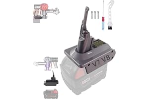 MAKBOS Adapter akumulatora Milwaukee do Dyson V7V8, do akumulatora Milwaukee 18 V, zamiennik akumulatora do Dyson V7V8, do odkurzacza serii Dyson V7V8 (adapter ONLY)