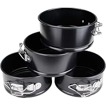 Set di teglie rotonde per torte - Teglie in alluminio da 4