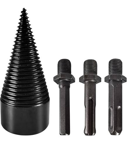 Spaccalegna A Cono Per Trapano - 32mm E 42mm, Con 4 Manici, Per Legna Domestica - Foto 11