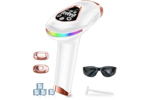NICEWIN IPL Hair Removal Device with Ice Cooling - 3-in-1 Functions (HR/SC/RA), 999,999 Flashes, 9 Energy Levels, Auto & Manual Modes, Painless Permanent Hair Remover for Women and Men, Full Body Use