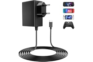 NEUTYPECHIC Cargador para Nintendo Switch, 39W Adaptador de Corriente con Cable Switch de 1.5M 5FT, Compatible con Nintendo Switch, Switch Lite, Switch OLED, Switch Deck Dock y Switch Pro Controller